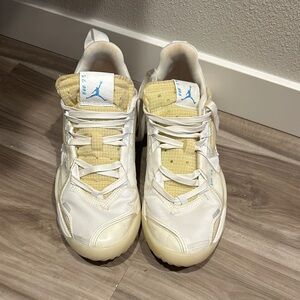 Air Jordan White and Cream Sneakers